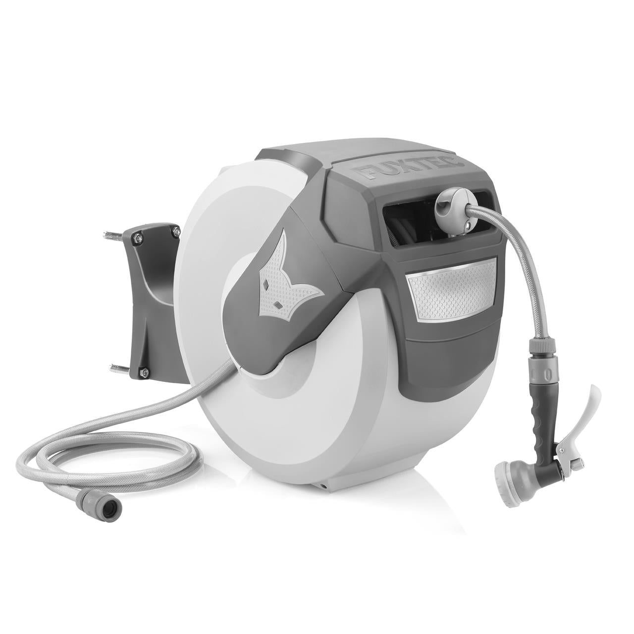 FUXTEC tuinslanghaspel rond - Grijze Editie - met 20 meter slang - FX-WSA20G