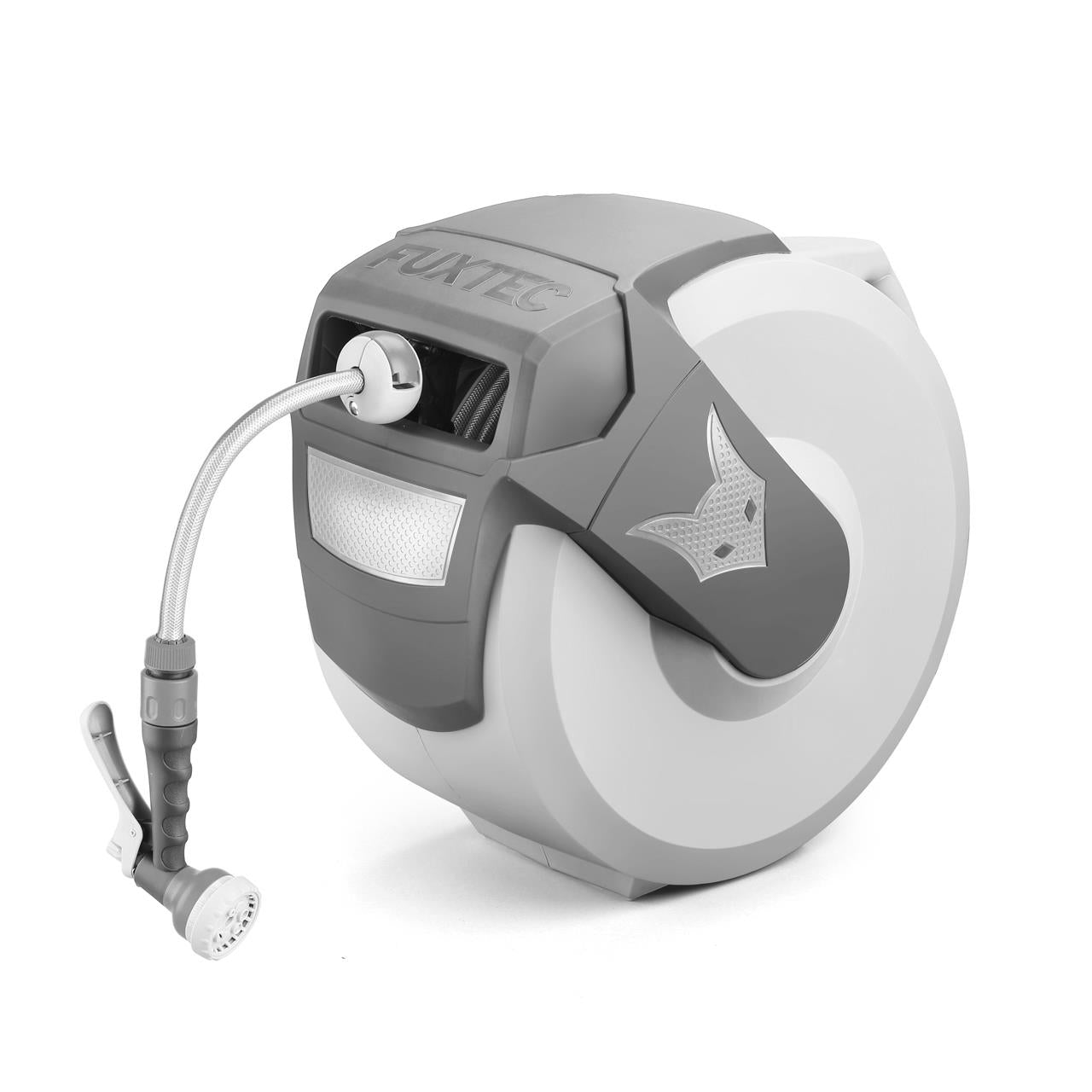 FUXTEC tuinslanghaspel rond - Grijze Editie - met 20 meter slang - FX-WSA20G